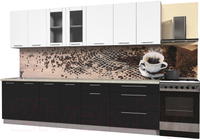 Готовая кухня Интерлиния Мила Пластик 2.9 Б - фото