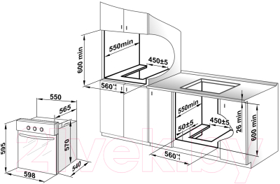 Газовый духовой шкаф GEFEST ДГЭ 621-03 К56