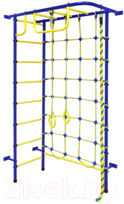 Детский спортивный комплекс Пионер 8М (синий/желтый) - фото