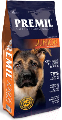 Сухой корм для собак Premil Junior (1кг) - фото
