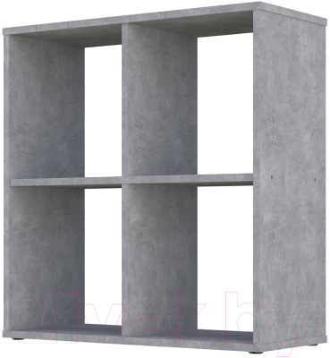Стеллаж Polini Kids Home Smart Кубический 4 секции (бетон) - фото
