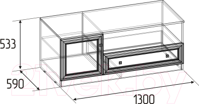 Тумба Глазов Paola 3 (ясень анкор светлый)