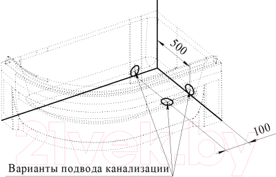 Душевой поддон Radomir 120x80 / 1-11-0-2-0-009