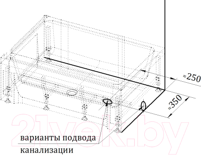 Душевой поддон Radomir Верчелли L / 1-11-0-1-0-013