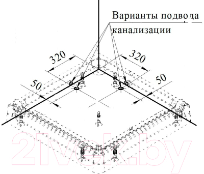 Душевой поддон Radomir 100 / 1-11-0-0-0-119