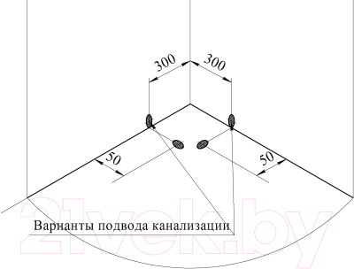 Душевой поддон Radomir 100 / 1-11-0-0-0-003