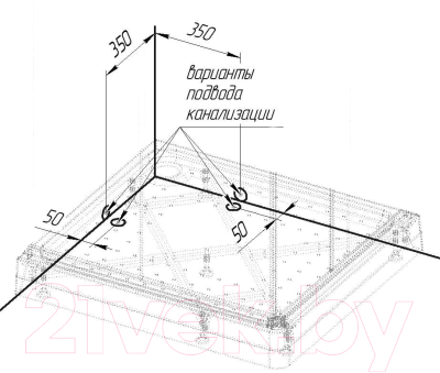 Душевой поддон Radomir 100x110 / 1-11-0-1-0-123