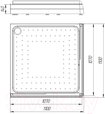 Душевой поддон Radomir 110 / 1-11-0-0-0-120