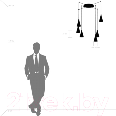 Люстра Lightstar Cone 757069