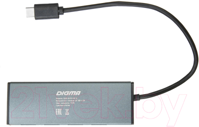USB-хаб Digma HUB-4U3.0-UC-G