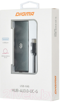 USB-хаб Digma HUB-4U3.0-UC-G