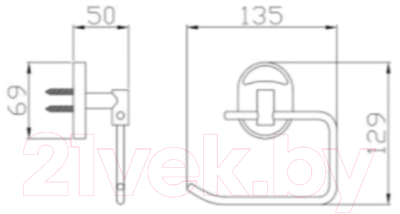Держатель для туалетной бумаги РМС A1021-1