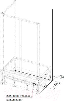 Душевой уголок Radomir Верчелли L / 1-03-1-1-0-0130 (прозрачное стекло)