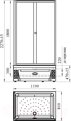 Душевой уголок Radomir Верчелли L / 1-03-1-1-0-0130 (прозрачное стекло)