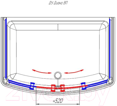 Душевой уголок Radomir Диана / 1-03-1-0-0-0140 (прозрачное стекло)