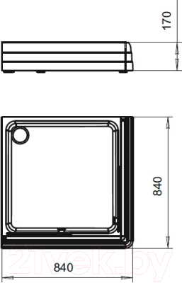 Душевой поддон Radomir 80 / 1-11-0-0-0-007