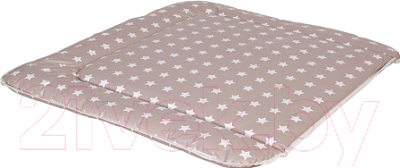 Пеленальный матрас Polini Kids Звезды мягкий (макиато/белый)