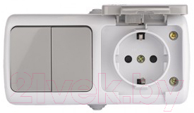 Блок выключатель+розетка EKF EFRV16-052-30-540 - фото
