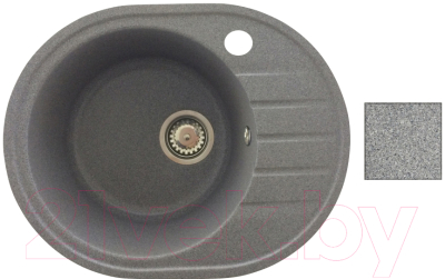 Мойка кухонная БелЭворс New Lux L (серый) - фото