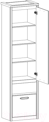 Шкаф-пенал Anrex Jazz 2D1S
