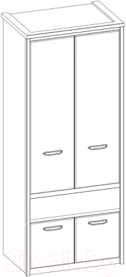 Шкаф Anrex Jazz 4DG1S