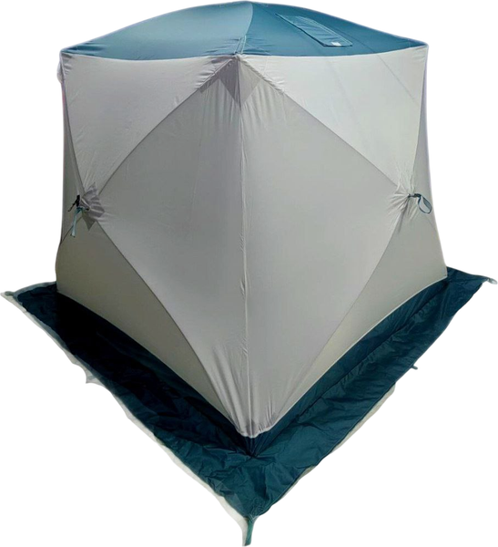 Палатка-баня Пингвин Shelters Призма (белый/зеленый) - фото