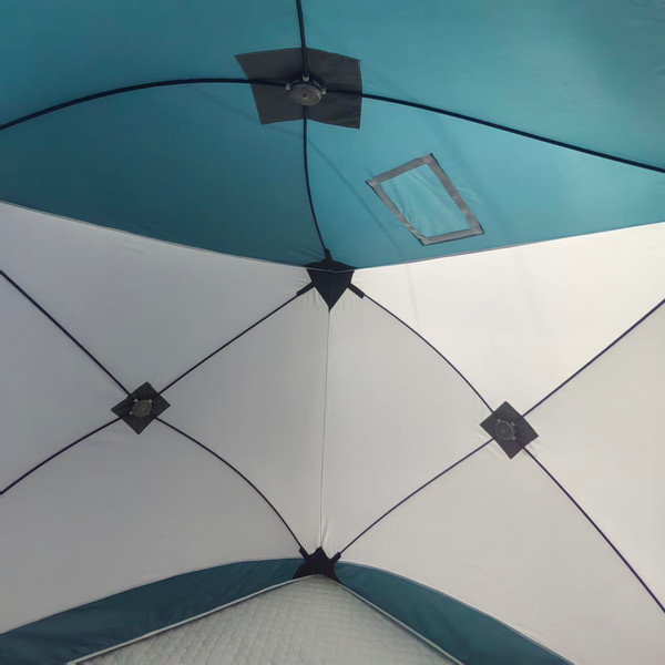 Палатка-баня Пингвин Shelters Призма (белый/зеленый)