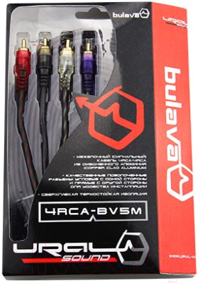 Межблочный кабель для автоакустики Урал Bulava 4RCA-BV5M