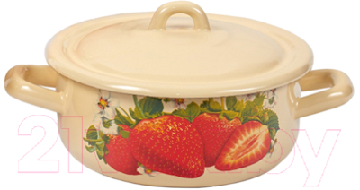 Кастрюля Лысьвенские эмали Сочная клубника С-16072/4 КмЭ - фото