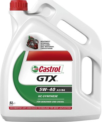 Моторное масло Castrol GTX 5W40 A3/B4 SM/CF / 15218F - фото