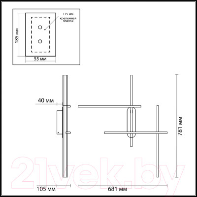 Бра Odeon Light Rudy 3890/36WL