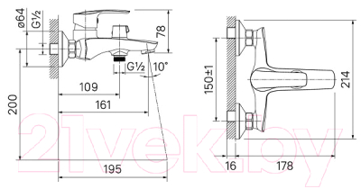 Смеситель IDDIS Ray RAYSB02I02WA