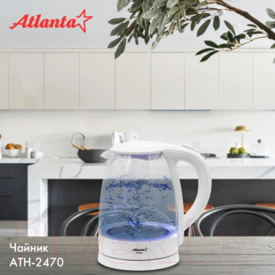 Электрочайник Atlanta АТН-2470 (белый)