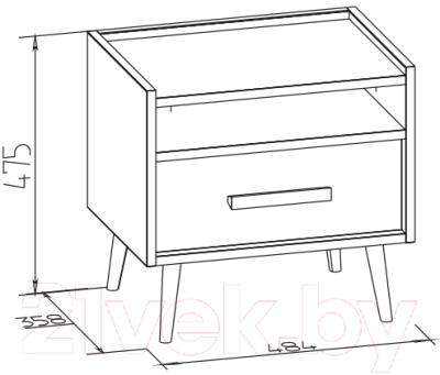 Прикроватная тумба Глазов Nature 41