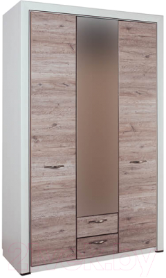 Шкаф Anrex Olivia 3D2S Z (вудлайн кремовый/дуб аскона)