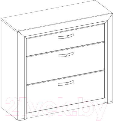 Комод Anrex Olivia 3S/56 (вудлайн кремовый/дуб анкона)
