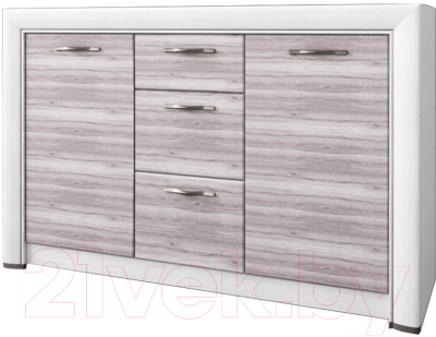 Тумба Anrex Olivia 2D3S (вудлайн кремовый/дуб анкона) - фото