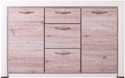 Тумба Anrex Olivia 2D3S (вудлайн кремовый/дуб анкона)