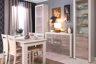 Тумба Anrex Olivia 2D3S (вудлайн кремовый/дуб анкона)