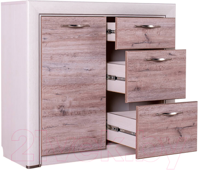 Тумба Anrex Olivia 1D3S (вудлайн кремовый/дуб анкона)