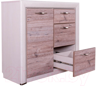 Тумба Anrex Olivia 1D3S (вудлайн кремовый/дуб анкона)