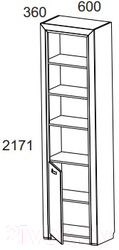 Шкаф-пенал Anrex Открытый Olivia 1D