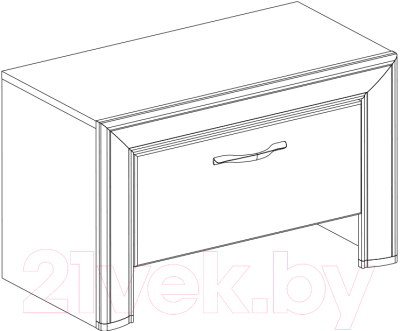 Тумба Anrex Olivia 1S (вудлайн кремовый/дуб анкона)