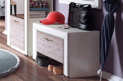 Тумба Anrex Olivia 1S (вудлайн кремовый/дуб анкона)