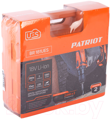 Аккумуляторная дрель-шуруповерт PATRIOT BR 181UES