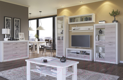 Шкаф навесной Anrex Olivia 1D (вудлайн кремовый/дуб анкона)