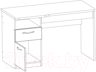 Письменный стол Anrex Olivia (вудлайн кремовый/дуб анкона)
