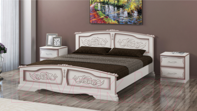 Двуспальная кровать Bravo Мебель Елена 160x200