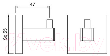 Крючок для ванной Jaquar AKP-CHR-35791P