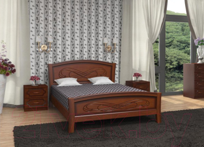 Двуспальная кровать Bravo Мебель Карина 16 160x200